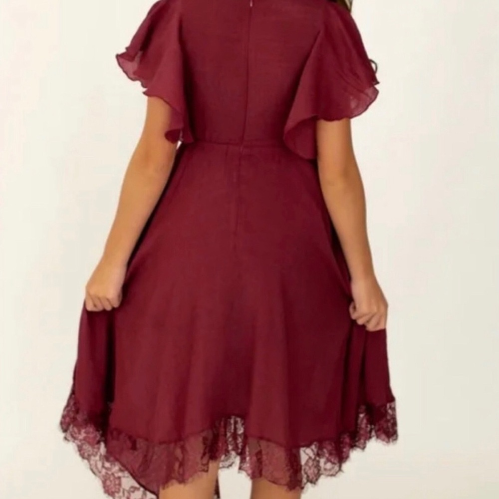 Girls Joyfolie Lakynna Dress in Garnet Burgundy sz xsmall - Picture 3 of 7